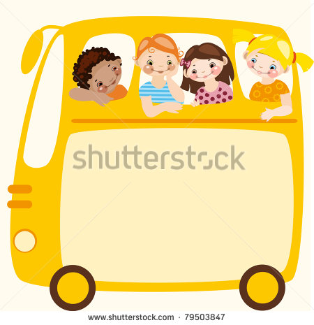 School Schedule  Yellow School Bus  Place For Your Text  Raster