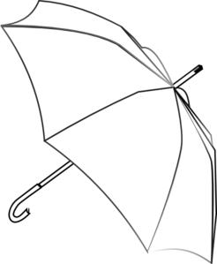 Umbrella Outline Clip Art At Clker Com   Vector Clip Art Online