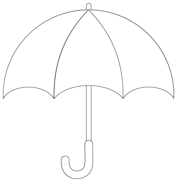 Umbrella Template Printable   Cliparts Co