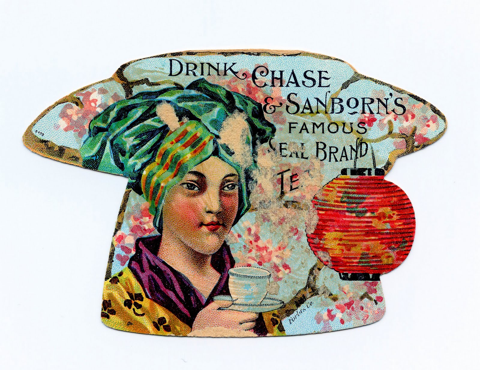 Vintage Clip Art   Cute Tea Cup Trade Card   The Graphics Fairy