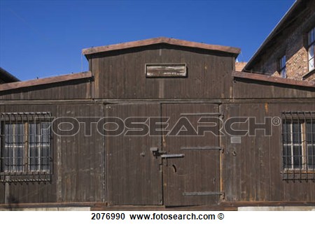 Wooden Buildings Inside The Auschwitz I Former Nazi Concentration Camp