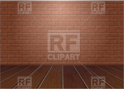 Wooden Floor And Brick Wall 25702 Download Royalty Free Vector
