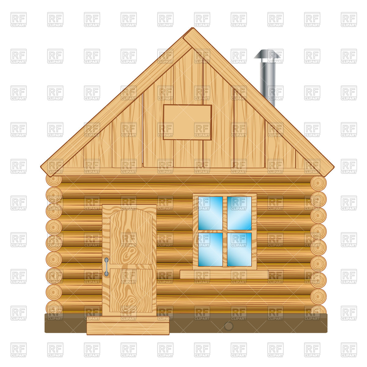 Wooden Simple House 91238 Download Royalty Free Vector Clipart  Eps