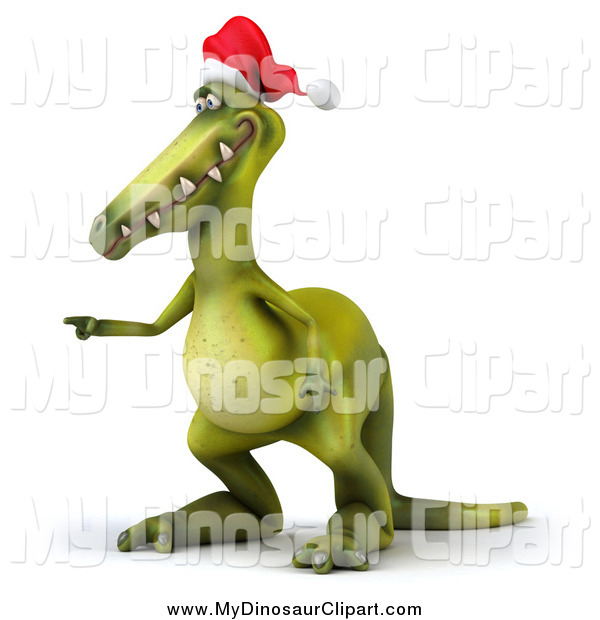 3d Happy Christmas Dinosaur Pointing Dinosaur Clip Art Julos