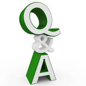 3d Question And Answer Sign   Clipart Graphic