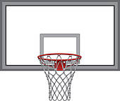 Basketball Hoop Clipart Black And White Basketball Net With Backboard