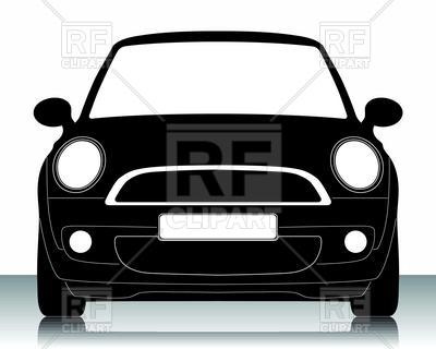 Car Silhouette   Front View Download Royalty Free Vector Clipart