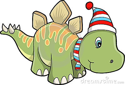 Christmas Holiday Stegosaurus Dinosaur Stock Photos   Image  11884163