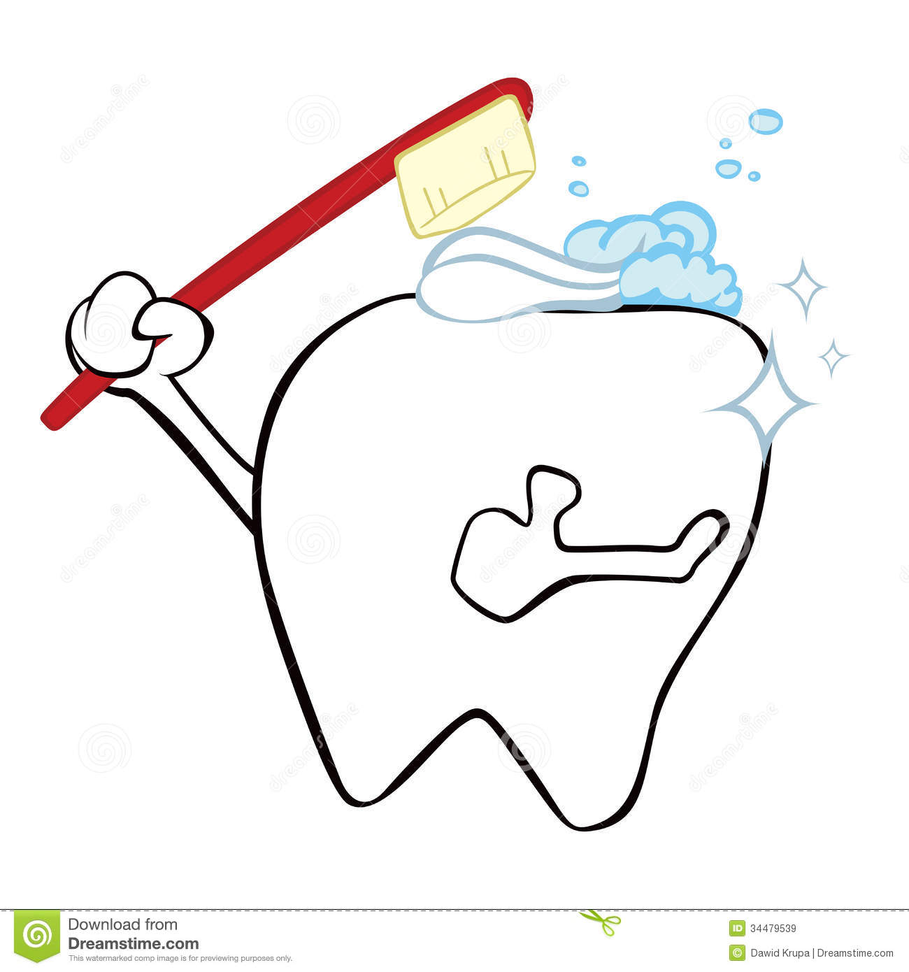 Cleaning Tooth Royalty Free Stock Images   Image  34479539