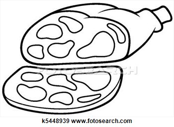 Clip Art Of Pork Ham K5448939   Search Clipart Illustration Posters
