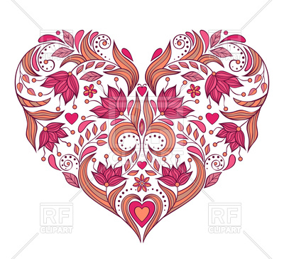 Decorative Floral Heart 97603 Download Royalty Free Vector Clipart