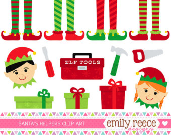 Dollar Sale Elf Feet Presents Gifts Tools North Pole Cute Clip Art