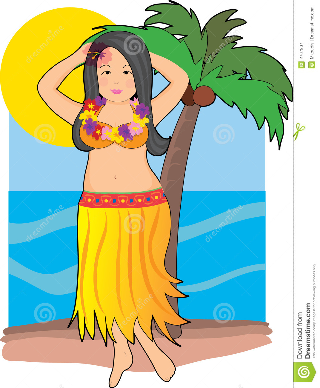 Hawaiian Luau Dance Clipart   Free Clip Art Images