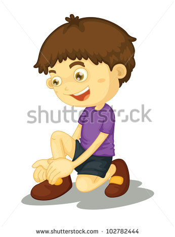 Illustration Of Boy Putting On Shoes   Eps Vector Format Also