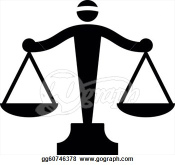 Illustration   Vector Icon Of Justice Scales  Eps Clipart Gg60746378