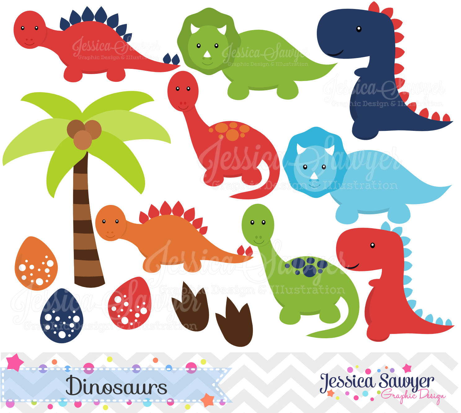 Jessica Sawyer Design  New Dinosaur Clipart