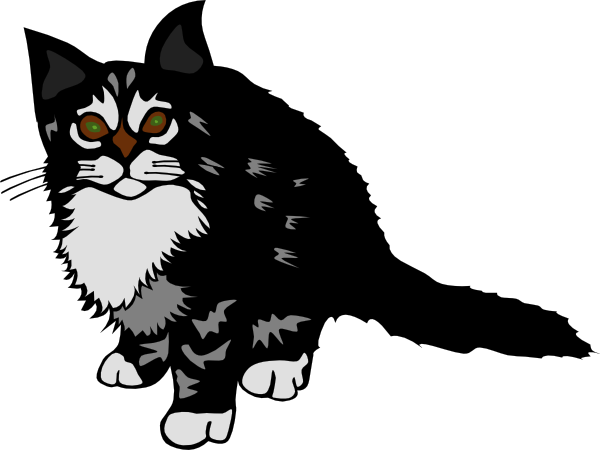 Kitten Black Clip Art At Clker Com   Vector Clip Art Online Royalty    