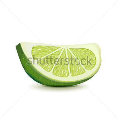 Lime Slice Isolated On White Background