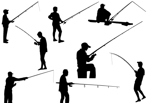 Man Fishing Vector Graphics Category People Vector Graphics Format