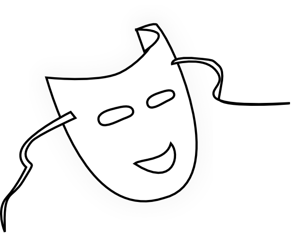 Mask Outline Clip Art At Clker Com   Vector Clip Art Online Royalty