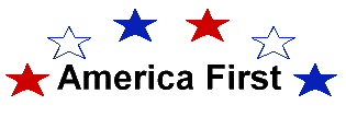 Red White And Blue Stars With America First Patriotic Titles That You