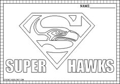 Seattle Seahawks Printable Page   Seattle Seahawks  Free Coloring