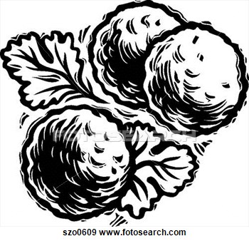 Stock Illustration Of A Black And White Illustration Of Meatballs