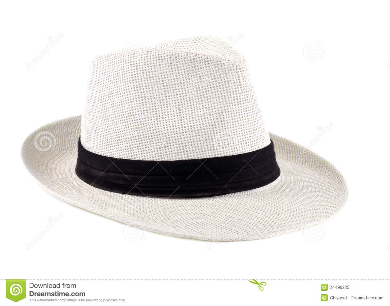 White Cuban Hat Isolated Royalty Free Stock Photo   Image  24496225