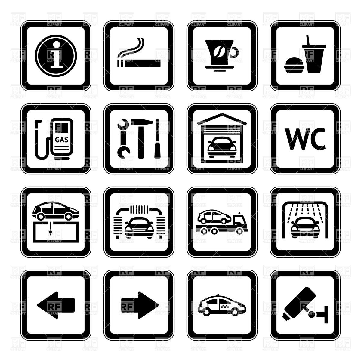 Car Service Center Icons 18138 Transportation Download Royalty Free    