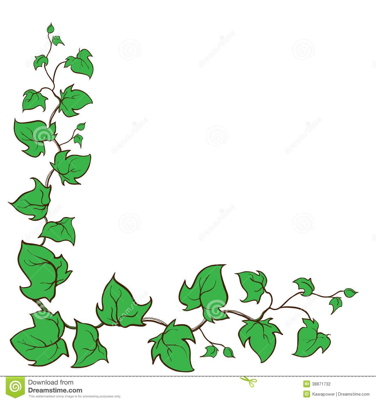 Ivy Vector Hand Dravn Seamless Pattern  Climbing And Ground Creeping