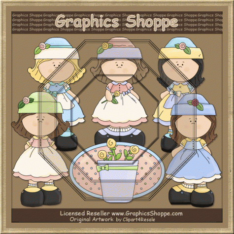 Lil Rose Garden Clip Art Whimsical Graphics    3 00   Graphics Shoppe