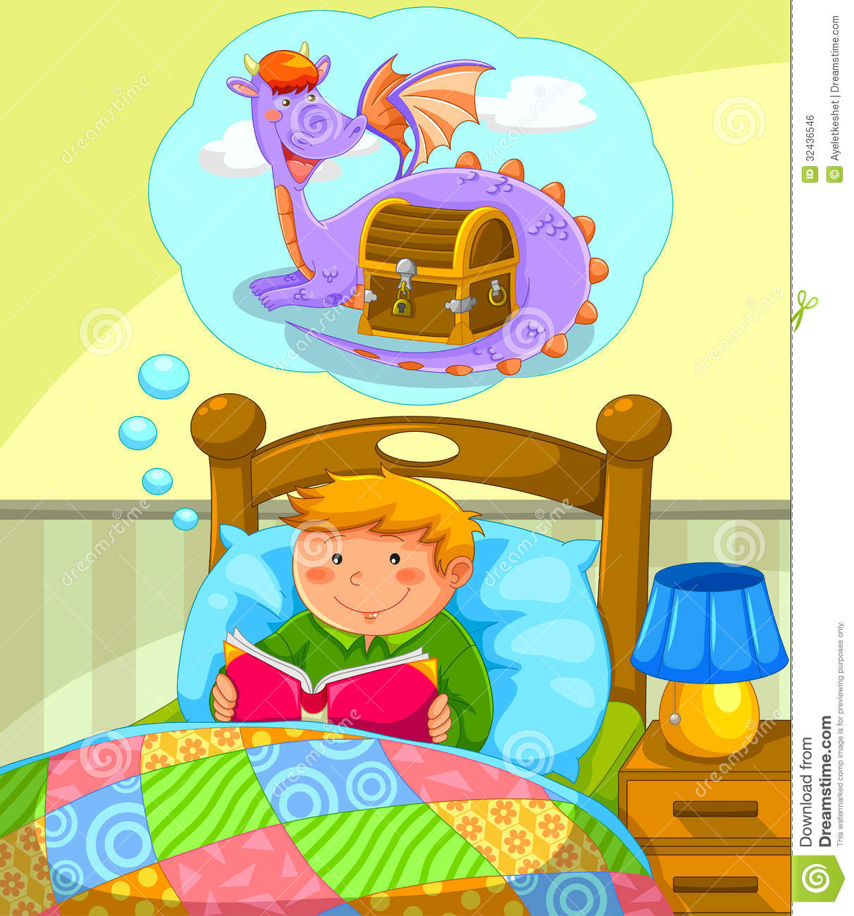 Reading In Bed Royalty Free Stock Image   Image  32436546