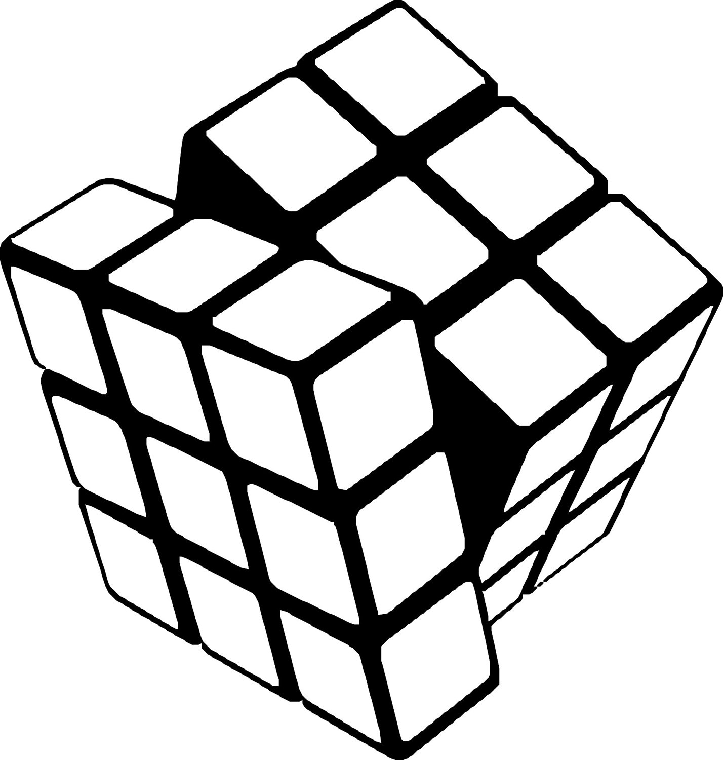 Rubix Cube Colouring Pages