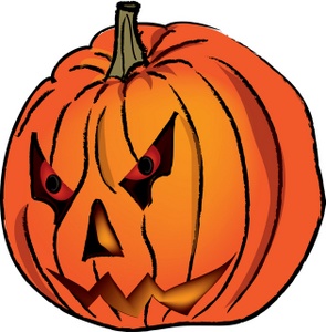 Scary Clip Art A Scary Halloween Jackolantern With A Scowl On Its Face