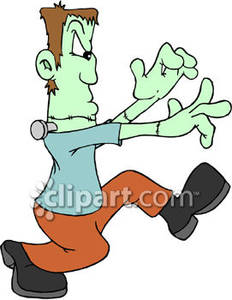 Scowling Frankenstein Monster Royalty Free Clipart Picture