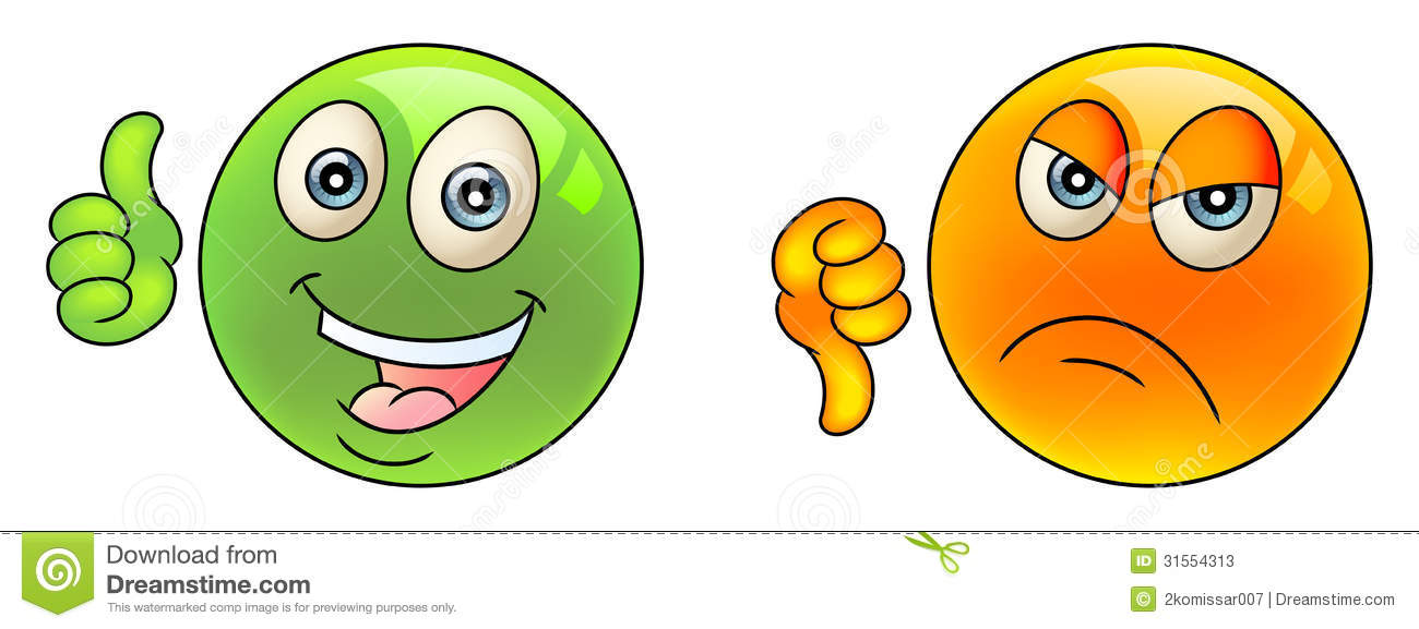 Smiley Face  Like And Unlike  Thumbs Up And Down  Vector Illustration