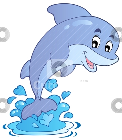 Smiling Dolphin Clipart Free Cartoon Dolphin Clipart