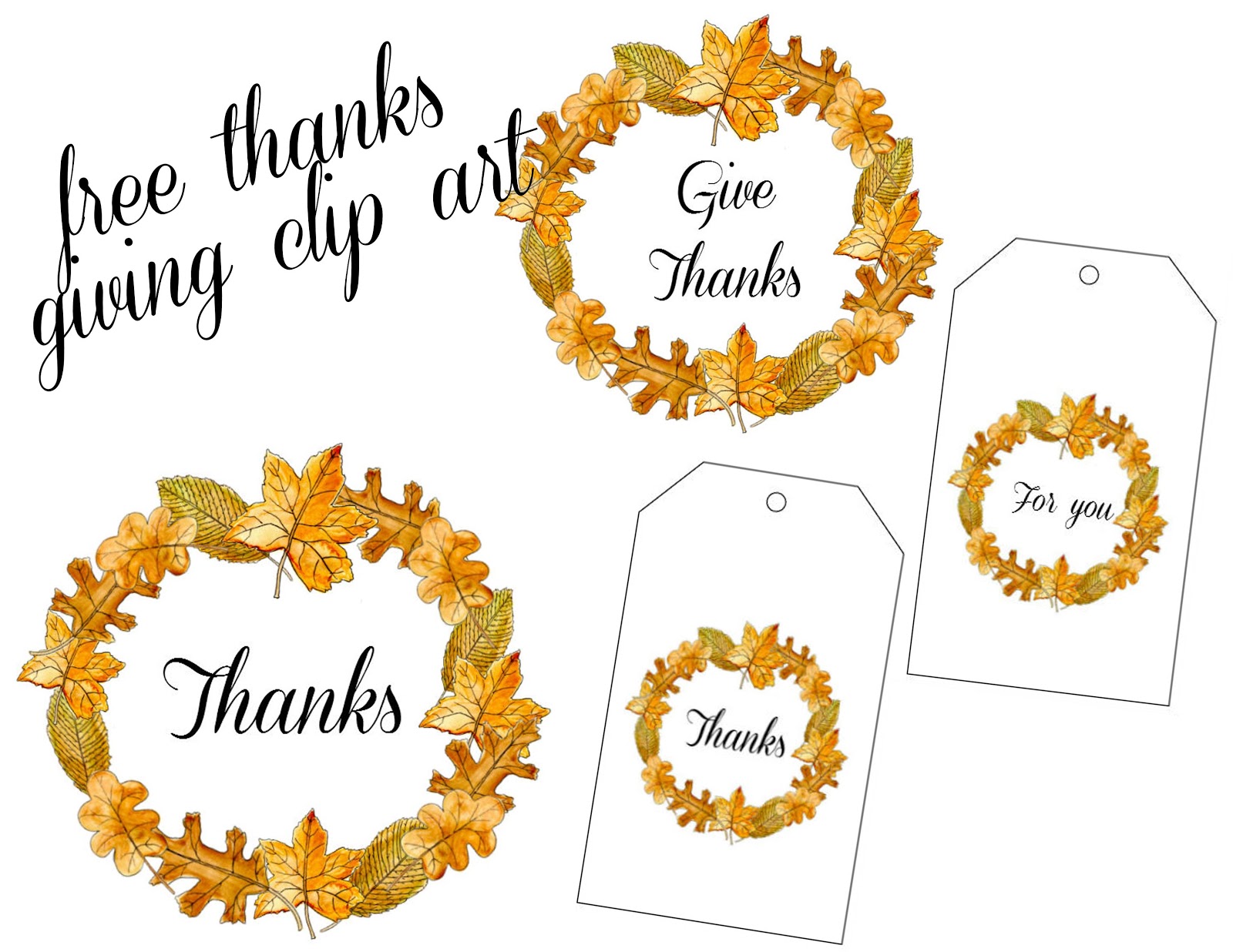 Twiggstudios  Free Thanksgiving Clip Art And Printable Tags