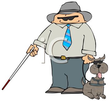 1502 1042 Cartoon Of A Blind Man With A Blind Dog Clipart Image Jpg