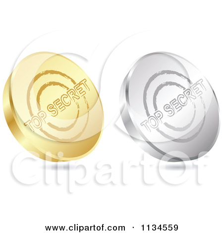 3d Gold And Silver Top Secret Coin Icons By Andrei Marincas