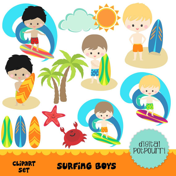 Buy2get1 Buy2get1clipart Set Surfing Boys By Digitalpotpourri