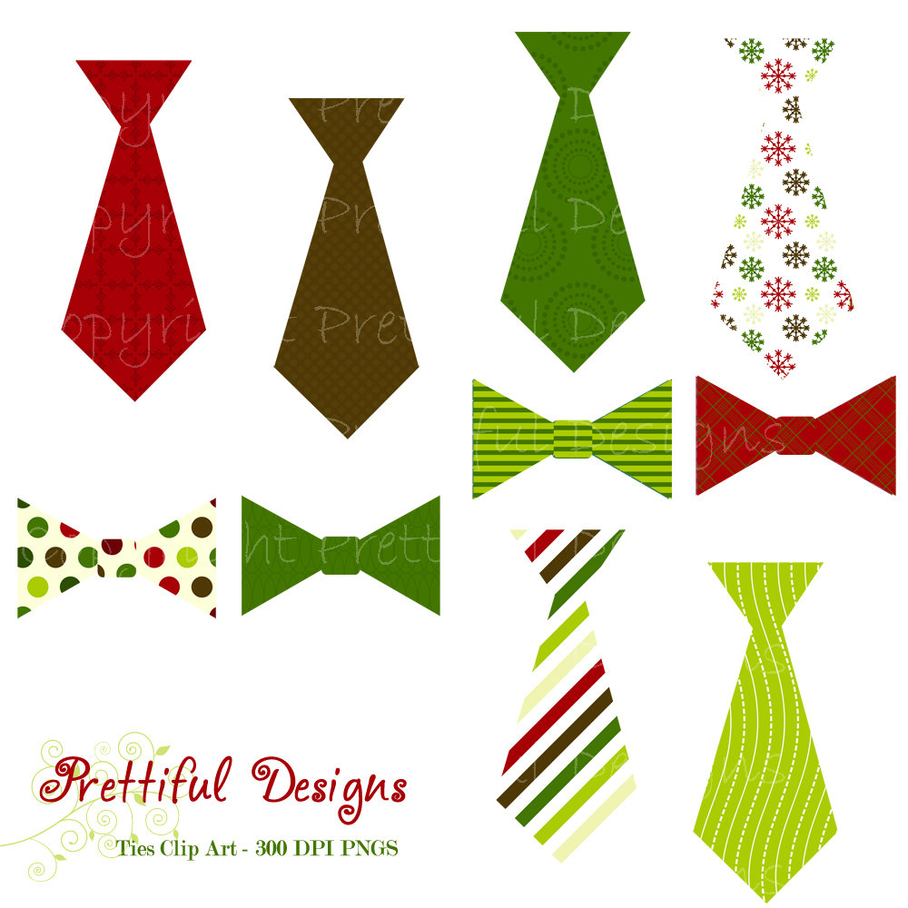 Christmas Ties And Bow Ties Clip Art Personal By Prettifuldesigns