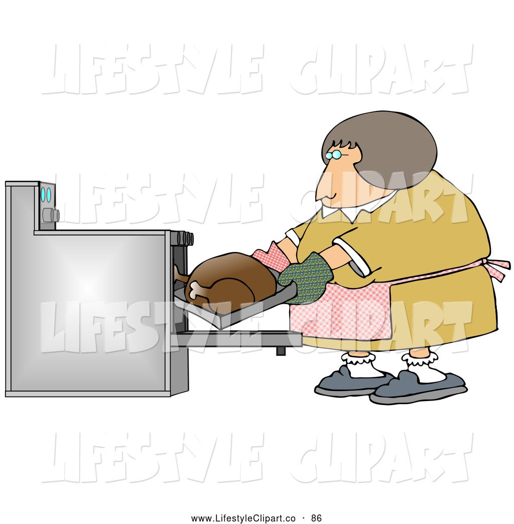 Clip Art Of A Friendly Middleaged Caucasian Woman Wearing Mis Matched    