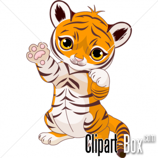 Clipart Baby Tiger   Royalty Free Vector Design