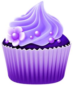 Dibujos Clipart Digi Stamp Vector Purple Cupcake More Purple Cupcakes    