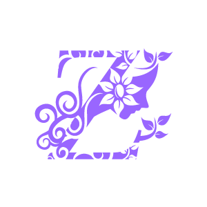 Flower Clipart   Purple Alphabet Z With White Background   Download    