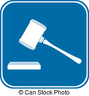 Judge Gavel Icon On White Background