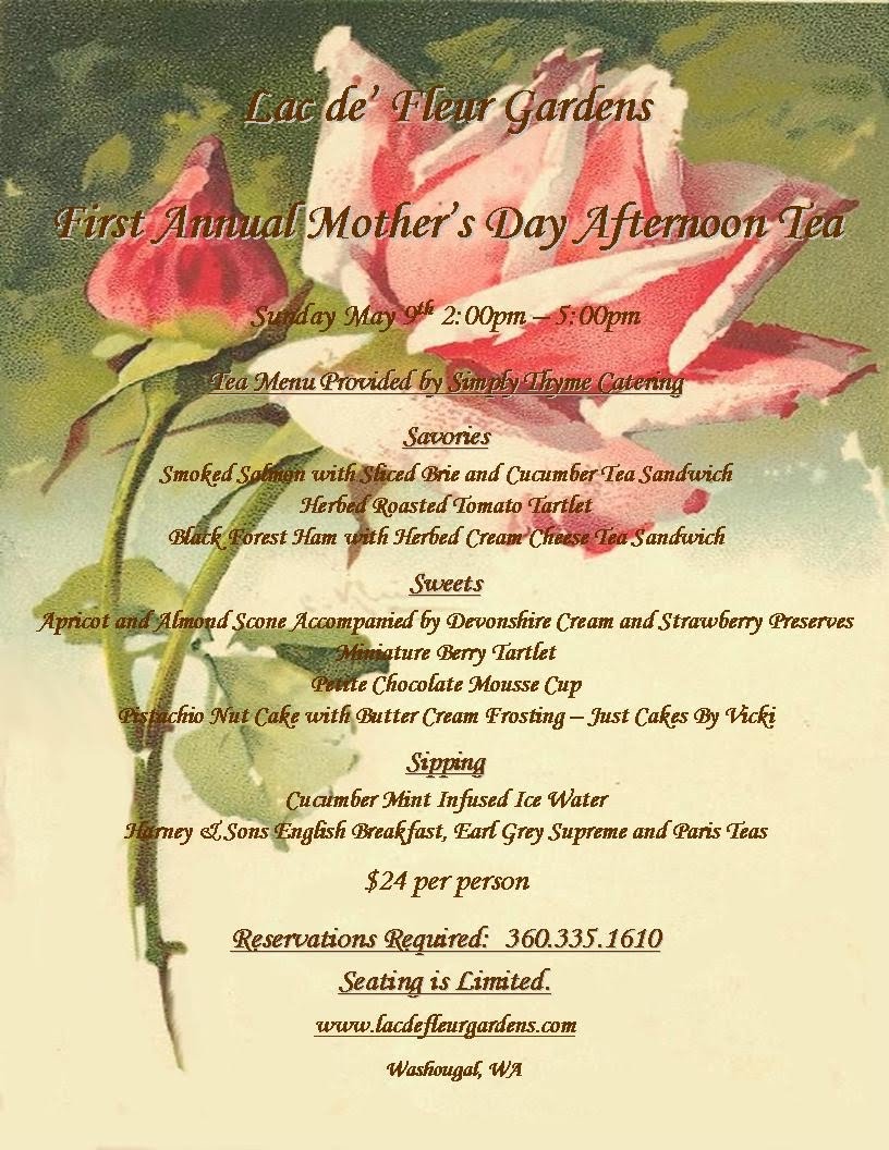 Lac De  Fleur Gardens Are Having A Tea This Sunday On Mother S Day