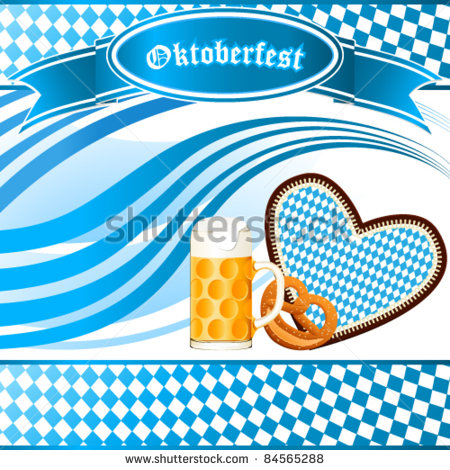 Oktoberfest Party Invitation   Vector Illustration   Stock Vector