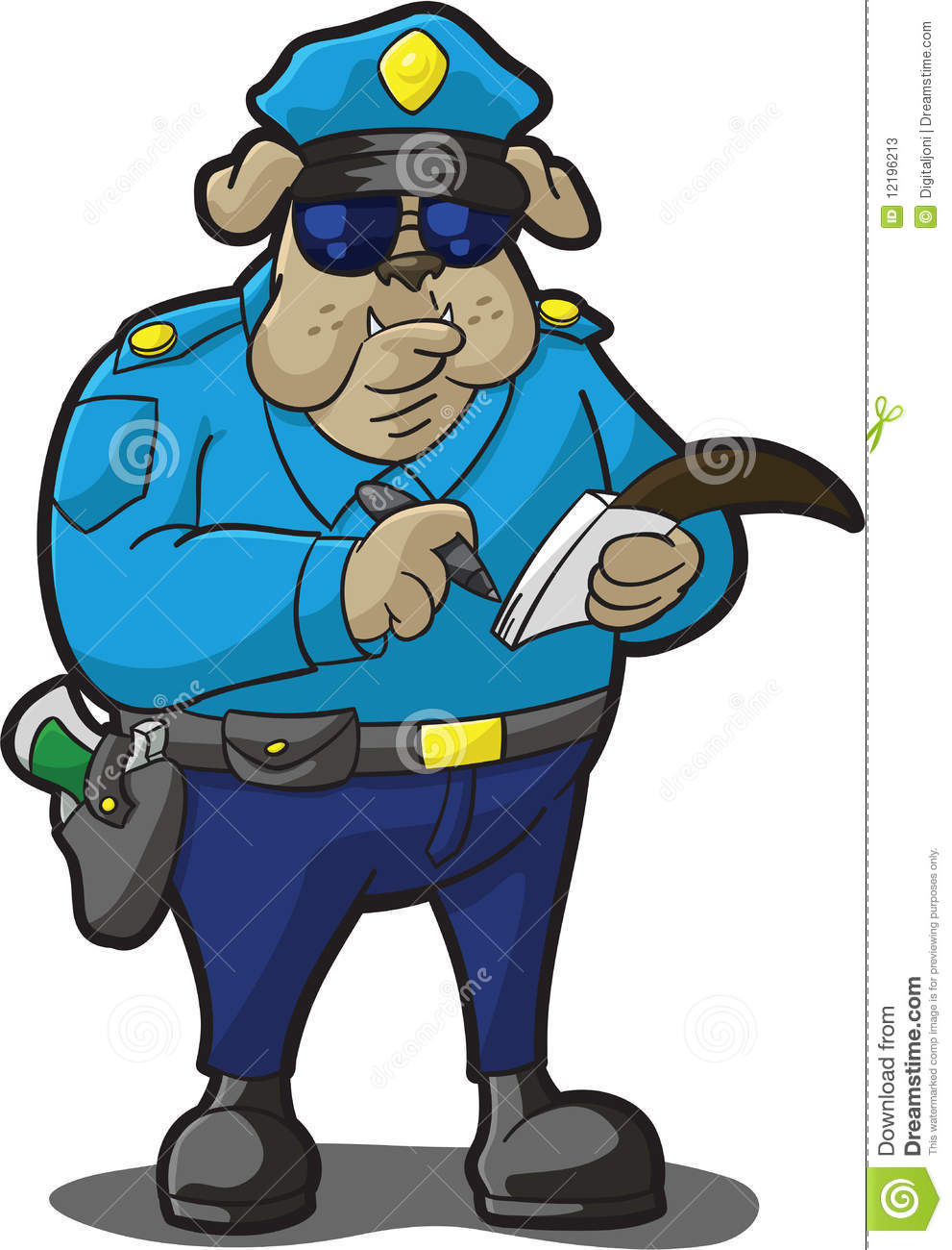 Police Dog Clipart Dog Police Writing Ticket 12196213 Jpg
